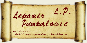 Lepomir Pumpalović vizit kartica